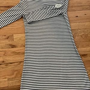 Tory Burch grey and white striped dress
